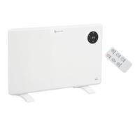 HOMCOM 1200W Space Heater, Freestanding or Wall Mounted, Electric Convector Heater with Adjustable Thermostat, Timer, White