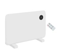 HOMCOM 1200W Space Heater, Freestanding or Wall Mounted, Electric Convector Heater with Adjustable Thermostat, Timer, White
