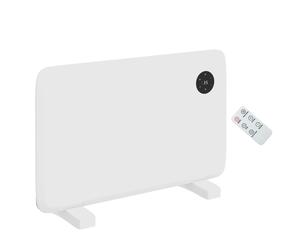 HOMCOM 1200W Space Heater, Freestanding or Wall Mounted, Electric Convector Heater with Adjustable Thermostat, Timer, White
