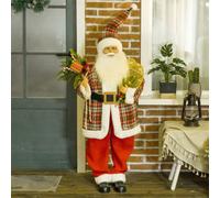Homcom 120Cm Animated Santa Claus W/ Sound Activated Festive Music For Party