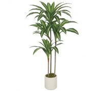 HOMCOM 120cm Artificial Dracaena Tree Bendable Trunks, Green
