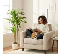 HOMCOM 120cm Artificial Dracaena Tree with Bendable Trunks for Home Decor in Green HOMCOM Green