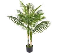 HOMCOM 120cm Artificial Palm Tree with 14 PEVA Leaves, Fake Plant, Green