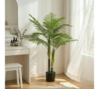 HOMCOM 120cm Artificial Palm Tree with 14 PEVA Leaves in Pot, Green