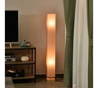 Wood Based Rectangular Linen Floor Lamp, none
