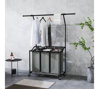 Homcom 126L Laundry Sorter, Laundry Basket With 3-Bag Organiser, Dark Grey Dark Grey One Size