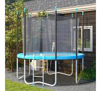 HOMCOM 8ft/12ft Trampoline Pad Replacement, No Holes for Pole | Φ244cm Trampoline Accessories, Thick Foam Surround Padding Cover