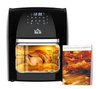 HOMCOM 12L Air Fryer Oven with 8 Preset Modes Rapid Air Circulation 1800W Black