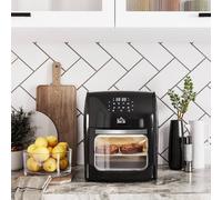 Homcom 12L Air Fryer Oven W/ Air Fry Roast Broil Bake Dehydrate 60-Minute Timer In Black Black One Size