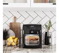 HOMCOM 12L Air Fryer Oven with 8 Preset Modes Rapid Air Circulation 1800W Black