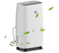 HOMCOM 12L/Day 2500ml Dehumidifier for Home with 24H Timer and 2 Speed Modes