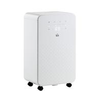 HOMCOM 12L/Day Low-Energy Dehumidifier with 24H Timer, 5 Modes, Quiet Compact Dehumidifier for Home Laundry, White Aosom UK