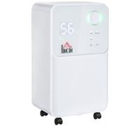HOMCOM 12L/Day Quiet Low-Energy Dehumidifier w/ 24H Timer for Home Laundry Room Bedroom, Electric Moisture Air Dryer with 4 Modes, white Aosom UK