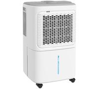 HOMCOM 12L/Day Quiet Portable Dehumidifier with Continuous Drainage, 1.6L Water Tank, Digital Humidity Display, Electric Moisture Air De-Humidifier for Bedroom Aosom UK