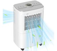 HOMCOM 12L/Day Small Dehumidifier for Home Damp, with Humidity Light
