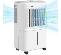HOMCOM 12L / Day Small Dehumidifier for Home Damp - White - 27W x 20D x 45Hcm