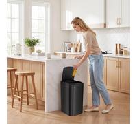 Homcom 12L Sensor Bin, Automatic Touchless Motion Sensor Kitchen Bin In Black Black