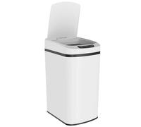 HOMCOM 12L Sensor Bin, Automatic Touchless Motion Sensor Kitchen Bin with Fingerprint Resistant Stainless Steel, White