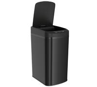 HOMCOM 12L Sensor Bin, Automatic Touchless Motion Sensor Kitchen Bin with Fingerprint Resistant Stainless Steel, Black