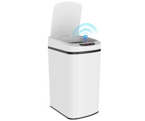 HOMCOM 12L Sensor Bin Compact Automatic Touchless Kitchen Bin White