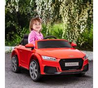 Homcom 12V Battery Licensed Audi Tt Rs Ride-On Car W/ Headlight, Red