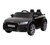 HOMCOM Compatible for 12V Rechargeable Battery Ride On Car w/ Remote Forward Reverse Lights Horn MP3 Player Black w/ Seat Belt Audi TT RS Aosom UK