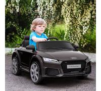 Homcom 12V Battery Licensed Audi Tt Rs Ride-On Car W/ Remote, Headlight In Black Black
