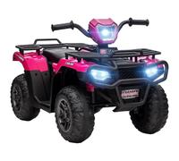 HOMCOM 12V Electric Car for Kids Battery Powered Quad Bike Ages 3-5 Pink