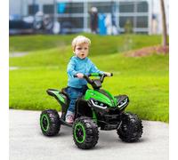 HOMCOM 12V Electric Quad Bike for Kids Ride On Car ATV Toy, with Forward Reverse Functions, LED Headlights, Music, for Ages 3-5 Years - Green