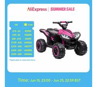 HOMCOM 12V Electric Quad Bikes for Kids Ride On Car ATV Toy for 3-5 Years Pink