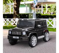 HOMCOM Mercedes Benz G500 Licensed 12V Kids Electric Ride On Car Toy with Parental Remote Control Battery-powered 2 Motors Music Lights MP3 for 3-8 Years Old Black