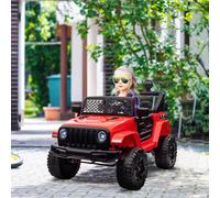 HOMCOM 12V Kids Electric Ride On Car Truck Off-road Toy W/ Remote Control Red