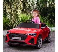 HOMCOM Audi E-tron Licensed 12V Kids Electric Ride on, Electric Car for Kids, with Parental Remote, Music Lights MP3, Suspension Wheels, for 3-5 Years, Red