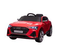 HOMCOM Audi E-tron Licensed 12V Kids Electric Ride on for 3-5 Years Red | Electric Car for Kids, Parental Remote, Music Lights MP3, Suspension Wheels