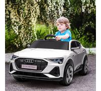 HOMCOM 12V Kids Electric Ride-On Car/ w Remote Control, Lights, Music in White HOMCOM White