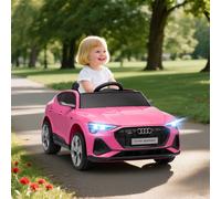 HOMCOM 12V Kids Electric Ride-On Car/ w Remote Control, Lights, Music - Pink