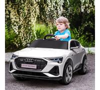 Homcom 12V Kids Electric Ride-On Car/ W Remote Control, Lights, Music - White