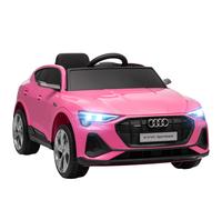 HOMCOM 12V Kids Electric Ride on, Electric Car for Kids with Parental Remote, Music, Lights, Suspension Wheels, Pink