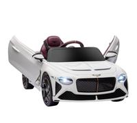 Homcom Bentley Bacalar Licensed 12V Kids Electric Ride-On W/ Remote - White