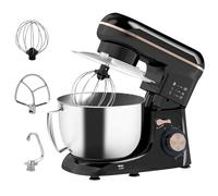 HOMCOM 1300W Kitchen Stand Mixer with Attachments & Accessories, for Baking and Cooking, Black Aosom UK