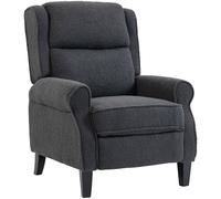 HOMCOM 132° Recliner Armchair, with Extended Footrest - Dark Grey
