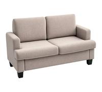 HOMCOM 138 cm Chenille Fabric Loveseat Sofa with S-springs - Tan | TJ Hughes