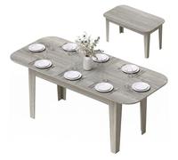 Homcom 140-180 Cm Extendable Oval Dining Table For 4-6 Round Edges In Grey Grey
