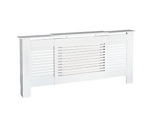 HOMCOM 140-204L x 21W x 83H cm MDF Radiator Cover MDF-White