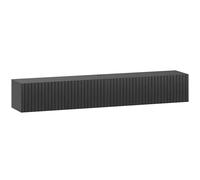 HOMCOM 140cm Floating TV Stand, Wall Mount TV Unit with Cable Management Hole, Fits up to 72" TV, Black