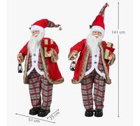 HOMCOM Animated Santa Claus, 120cm Tall Christmas Decoration with Sound Activated and Festive Music for Party