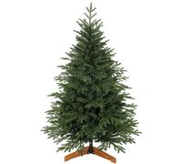HOMCOM 150 cm Artificial Christmas Tree Solid Pine Wood Stand, Green HOMCOM Green 150 cm