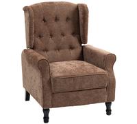 HOMCOM 150° Reclining Vintage Armchair, with footrest - Brown