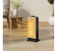 HOMCOM Ceramic Space Heater, 2000W Fan Electric Heater with 3 Modes, Adjustable Thermostat, Oscillation, Tip-Over and Overheat Protection, Low Energy for Bedroom, Black