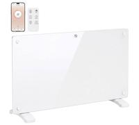 HOMCOM 1500W Electric Space Heater Radiator Wifi Smart App, White